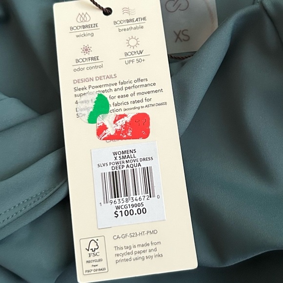 NWT CALIA Sleeveless Power Move Golf Dress in Deep Aqua Sz XS - Picture 8 of 8